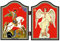 NKlaus 1429 Heiliger Georg & Schutzengel Ikone Georgij Pobedonosec i Angel Hranitel'
