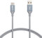Amazon Basics Cavo in nylon intrecciato da USB-C a USB-A 2.0 a ricarica rapida,velocità 480 Mbps certificazione USB-IF per Apple iPhone 15/16, iPad, Samsung Galaxy, tablet, laptop, 0.9 m, grigio scuro