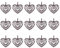 SUPVOX 50PCS Pendenti Ciondoli di Cuore Argento per Gioielli Fai da Te in Argento