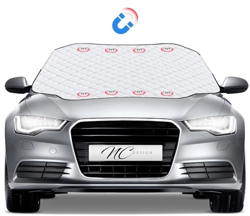 NC design Premium Auto Frontscheibenabdeckung Winter mit 8 Magneten - Schützt vor Schnee & Frost - Frostschutz Auto Frontscheibe, Universelle Windschutzscheibenabdeckung - 114x145cm