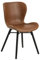 Kunstlederstuhl Tilda mit schrägen Beinen - cognac/schwarz