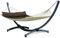 Potenza Outdoor Panama Hängematte mit Aluminium Gestell für 2 Personen I Stabhängematte XXL 210x140, 200kg I Hängemattengestell 200kg Wetterfest (Braun, Basic Gestell Graphit)