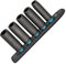 HAZET Smart-Rail 900Slg-SR/5 I magnetische Unterseite mit 5 Steckplätzen, Antrieb: Vierkant 12,5 mm (1/2 Zoll), Abtrieb: Außen-Sechskant I flexible Kunststoff-Steckleiste für Steckschlüssel