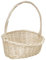 Creative Home Weiße Oval Einkaufskorb Weidenkorb Schrägem mit Henkel | 37 x 30 x 37 cm (+/- 1cm) | Mittelgroß und Leicht | Handgeflochten | Universell Geflochten | Osterkörbchen Osterkorb