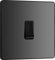 BG Electrical Single Wall Light Switch, 2 Way, Screwless Front Plate, Round Edges, Evolve, Black Chrome, 20A, 16AX, PCDBC12B