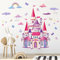 Sarah Duke Wandtattoo Kinderzimmer Mädchen Wandsticker, Babyzimmer Wandaufkleber Prinzessin Schloss Aufkleber Wanddekor für Kinder Badezimmer Schlafzimmer (A)