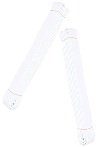 BESPORTBLE 2st Taekwondo-gürtel Taekwondo-taillenwickel Judo-hapkido-gürtel Karate-geschenke Für Kinder Hängender Karate-gürtel Taekwondo-wettkampfgürtel Baumwolle Armband Student Mann Weiß