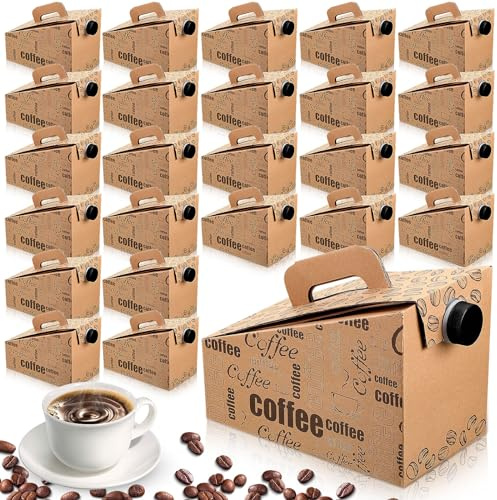 Resholder 10 Pack Disposable Coffee Box Dispensers 96 oz Coffee to Go