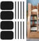 4 Pcs Bunk Bed Ladder Pads，12 x 8 Inch Soft Bunk Bed Ladder Cover Comes with 8 Adjustable Hook and Loop Straps，Anti-Slip Points On The Bottom Ensure Safe and Comfortable Climbing (4)