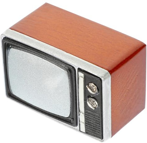 TOYANDONA modello televisivo retrò delicata tv in miniatura mini mobili per la casa Modelli arredamento d'epoca TV retrò in miniatura modello in miniatura Vintage ▾ piccolo televisore statua