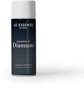 Essenze di Elda | Deodorante in Tessuto Floreale & Muschio | 400 ml Con Testina Spray | Profumi per Vestiti | Adatto per Tutti i Tessuti | Diamante