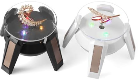 AOKWAWALIY Display Shelves Display Stand for Solar Energy Rotating Display Stand Electric Rotating Display Stand Viewing Jewellery Stand Rotating