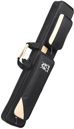 Ronyme 3x4 weiche Pool-Queue-Hüllen, 1/2 Snooker-Billard-Queue-Hüllen, tragbarer Griff, Schutztasche, weiche Queue-Tasche, Tragetasche, Schwarz