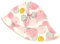 Kleine Könige Sonnenhut Sommer Mütze Baby Mädchen · Modell Punkte Glitter Dots rosa · Ökotex 100 Zertifiziert · Größe 110/116
