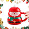 Weihnachtstasse, Weihnachts Keramikbecher, 400ml weihnachtsbecher Keramik Kaffeetassen, Weihnachtsbecher Tasse für Kaffee, Bestes Geschenk für Eltern,Freunde,und Weihnachten (Weihnachtsmann)