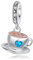 Wedanor Charme Kaffeetasse Charms-Anhänger 925 Sterling Silber Charm Bead Pendant für Europäische Armbänder und Halsketten