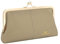Royal Bagger RFID Kiss Lock Wallet, solide Farbe Multi-Card Slots Karteninhaber, echtes Leder Clutch Purses für Frauen 1468 (Grau)