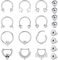 AVYRING 20PCS Septum Piercing Schmuck für Damen und Herren, 16G Silber Chirurgenstahl Septum Ringe Set, Clicker Klapp Nasenringe für Knorpel, Helix, Tragus, Daith und Nasenpiercing Schmuck