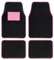 Tapis en Moquette universels pour Voiture avec taloraine en Caoutchouc Bord Couleur Rose Tapis antidérapants et lavables Avant 45 x 65 cm arrière 44 x 33 cm
