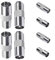 XWYDZ 4 Pcs Female to Female Coaxial Coupler - High Shielded TV Aerial Adapter, F/T Type RF Connector for Satellite/Cable/Digital TV, Brass Coax Extender