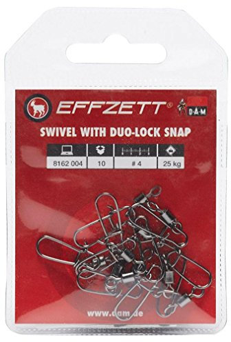 DAM Swivel mit Duo Lock Snap - 4 Angelwerkzeuge Bait Vorbereitung One Color, Marineblau, Einheitsgröße