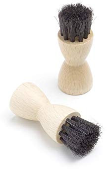 2X Tadabo Cremebürste Auftragsbürste Rosshaar (2 x schwarz)