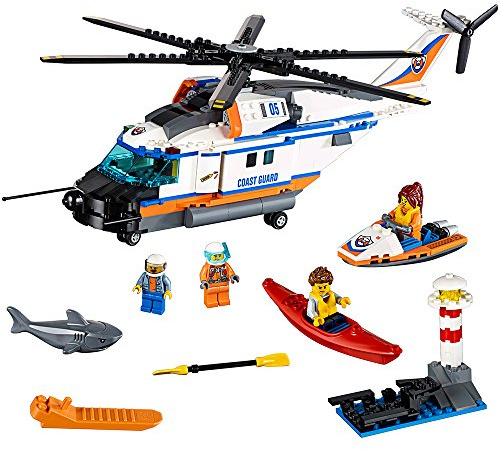 LEGO City Coast Guard Heavy-Duty Rescue Helicopter 60166 Building Kit (415 Piece)