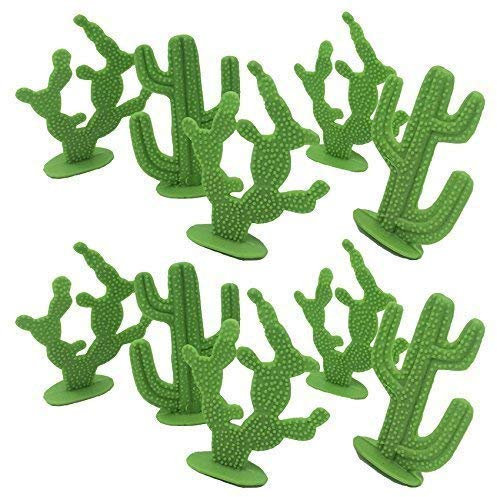 musykrafties 6,1 cm di altezza cactus in plastica acquario terrari giardino in miniatura giardino fatato casa delle bambole decorazione torta Lotto 10 pezzi