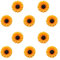 Joyci 10-Pack Women Brooch Lapel Pins Novelty Sunflower Daisy Safety Push Pin Buckle for Shirt Hat Cardigan Sweater Decorate Tie Tacks Pin Back Clutch, Metal, resin