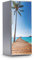 Kühlschrank Designfolie I Dekosticker für Kühlschrankfront - Sticker Aufkleber selbstklebend I Tattoo Küche - Design: Caribbean
