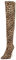 LUXMAX Stivali Elasticizzati Donna sopra Il Ginocchio Tacco Alto Spillo Scarpe a Punta Tacchi Alti 10 CM (Leopardate) - 38 EU