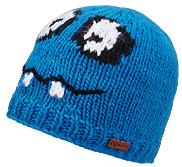 Ziener Kinder IROKO Junior Mütze/Gstrickt Mit Monstergesicht, Persian Blue, S