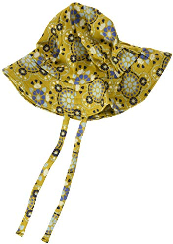 Sigikid Baby-Mädchen Sonnen-Hut aus Bio-Baumwolle für Kinder Sonnenhut, Gelb/Muster, 38 cm
