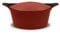 Cookut, L'incroyable cocotte rouge brique 4,5l avec poignée en céramique citrouille rouge et manique rouge - 24cm