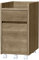 Iris Ohyama, Caisson de Bureau, Placard de Rangement Mobile, avec roulettes, 2 tioirs et 1 étagère, Documents & Dossiers, Montage Facile, Bois Solide, Chambre - Desk Cabinet FDK-3059- Marron Cendré
