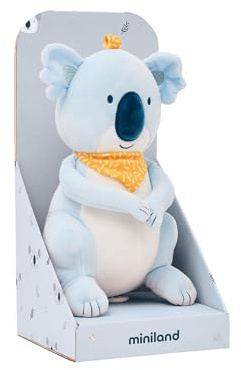 Miniland – Extraweiches Baby-Plüschtier: Erstes Kuscheltier mit Koala-Design, Geeignet ab Geburt und Waschbar