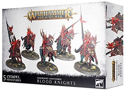Games Workshop Warhammer AoS - Soulblight Gravelords Blood Knights, Schwarz