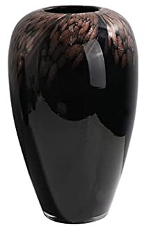 zxb-shop Plant Pot, Vases Black Gold Glass Vase Home Restaurant Coffee Table Office Desktop Decoration Vase Modern Vase Large Vase Home Garden Plant Flower Pot (Size : B)