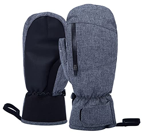 Handschuhe Herren Winter Wasserdicht, Winterhandschuhe Damen, Skihandschuhe Damen Warm Fäustlinge, Handschuhe Herren Touchscreen,Snowboard Handschuh Herren,Ski Handschuhe Herren Wasserdicht(XL,grau)