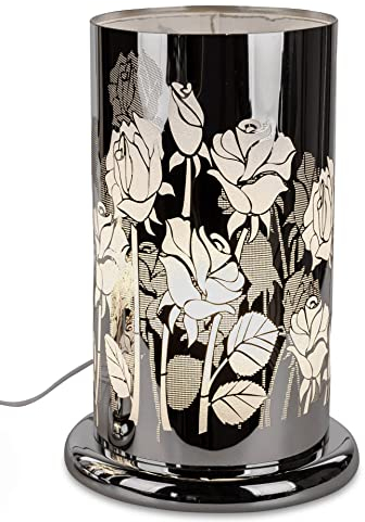 formano Touch Lampe Rosen Edelstahl Tischleuchte 24x15x15 cm 3 Fach Touch-Dimmer, E27, inkl. Leuchtmittel, stilvolle Deko & stufenloses Licht, Moderne Designlampe für Wohnzimmer & Schlafzimmer