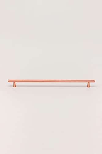 G Decor Brass Solid Matt Knurled T Bar Kitchen Rose Gold Cupboard Handles (320mm)