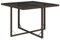 vidaXL Gartentisch Terrassentisch Esstisch Gartenmöbel Balkontisch Tisch Outdoor Außentisch Glastisch Braun 109x107x74cm Poly Rattan Glas