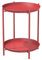 Grand patio Runder Beistelltisch, Kaffeetische, 2 Ebenen, für Wohnzimmertisch, Schlafzimmer, Garten, Sofatisch, Nachttisch, abnehmbare Schale, einfacher Aufbau, Metall 45x45x53cm (Rot)
