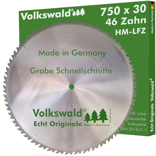 Sägeblatt Hartmetall LFZ 750 x 30 mm Zähne 46 für Tischkreissägen Wippkreissägen Brennholzsägen für Naturholz Brennholz