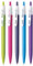 FLAIR Ezee Click Kugelschreiber-Etui, 0,7 bis 1 mm, einziehbarer Mechanismus mit komfortablem Griff für glattes Schreiben, verschiedene verspielte Körperfarben, blaue Tinte, 20 Stück