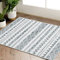 TOPICK Door mat 60x90cm Boho Small Rug Black Entrance Mat Washable Modern Geometric Print Dooramt Non Slip Lightweight Carpet for Kitchen Bathroom