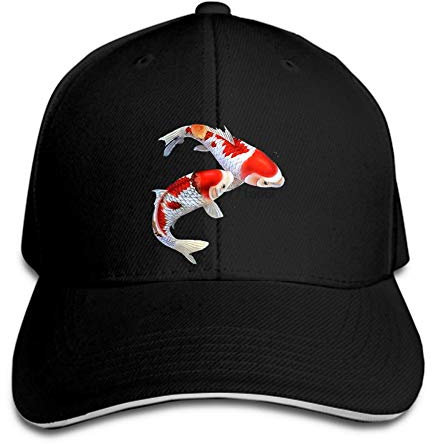 BEABAG Basecap Baseballkappe Koi-Fisch Baseball-Kappe Koi-Fisch Atmungsaktive Laufkappe Sport Sonnenhut Polo-Stil Geburtstagsgeschenk