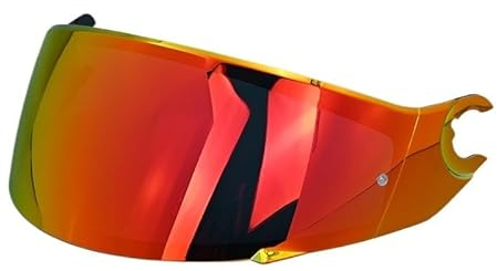 ZYAURA F for Shark D Skwal D-Skwal 2 Spartan Visiera del Casco Integrale Casco di Ricambio Lente Visiera Accessori Capacete Parabrezza Y (Color : Red Gold)