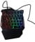 Tastiera da Gioco Retroilluminata RGB Tasti Silenziosi con Una Mano 35 Tasti Design Ergonomico con Poggiapolsi e Retroilluminazione RGB per Giocatori PC