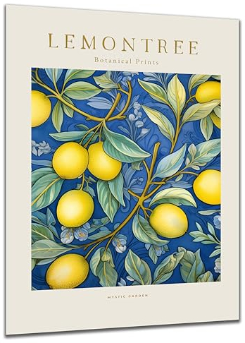 DARO Design - Wand-Bild Abstrakt Lemontree Zitronen auf 6mm HDF 84x56 cm - Wand-Deko Bilder Geschenk